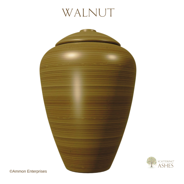 Biodegradable Water Urn - Classic Urn - Walnut
