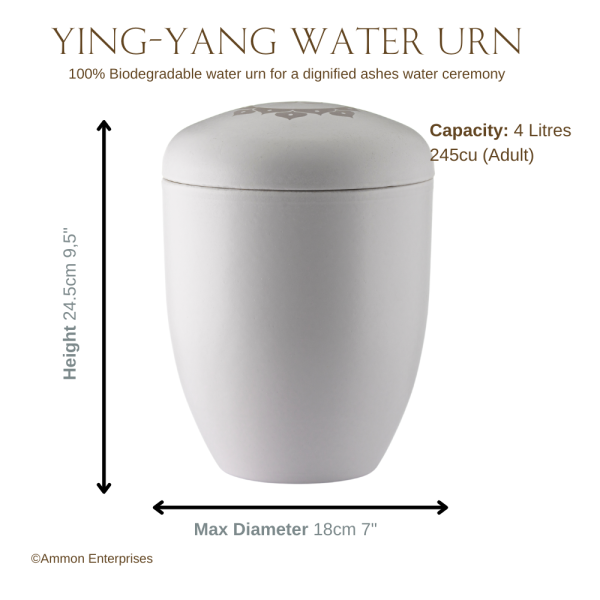 Buddhist Urn - dimensions - Ying-Yang